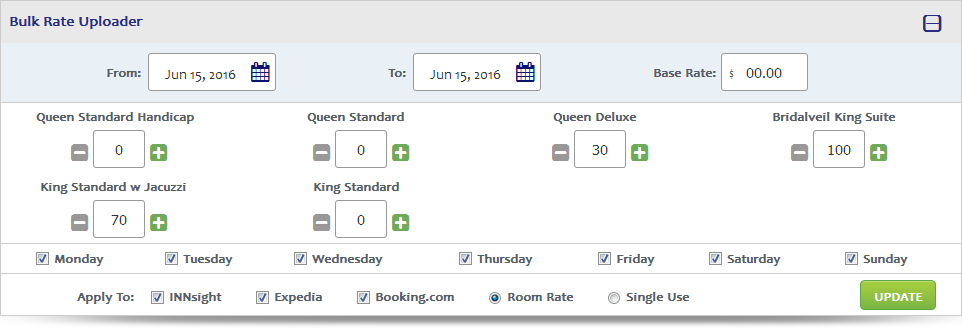 Hotel PMS - Update your Rates