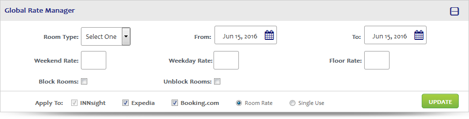 Hotel PMS - Update your Rates