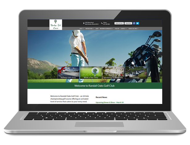 Golf Course responsive website design for Free